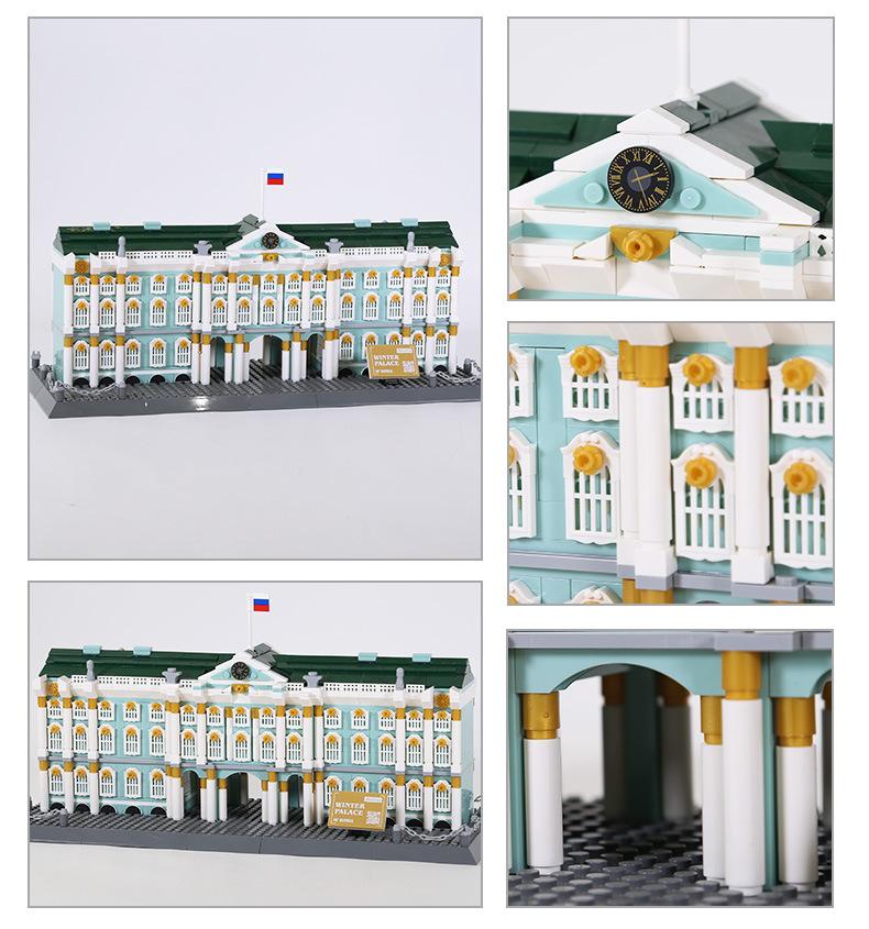 1063PCS Winter Palace Saint Petersburg Russia Building Blocks MOC Model Bricks Toy Gift For Adult Kids Small Particle