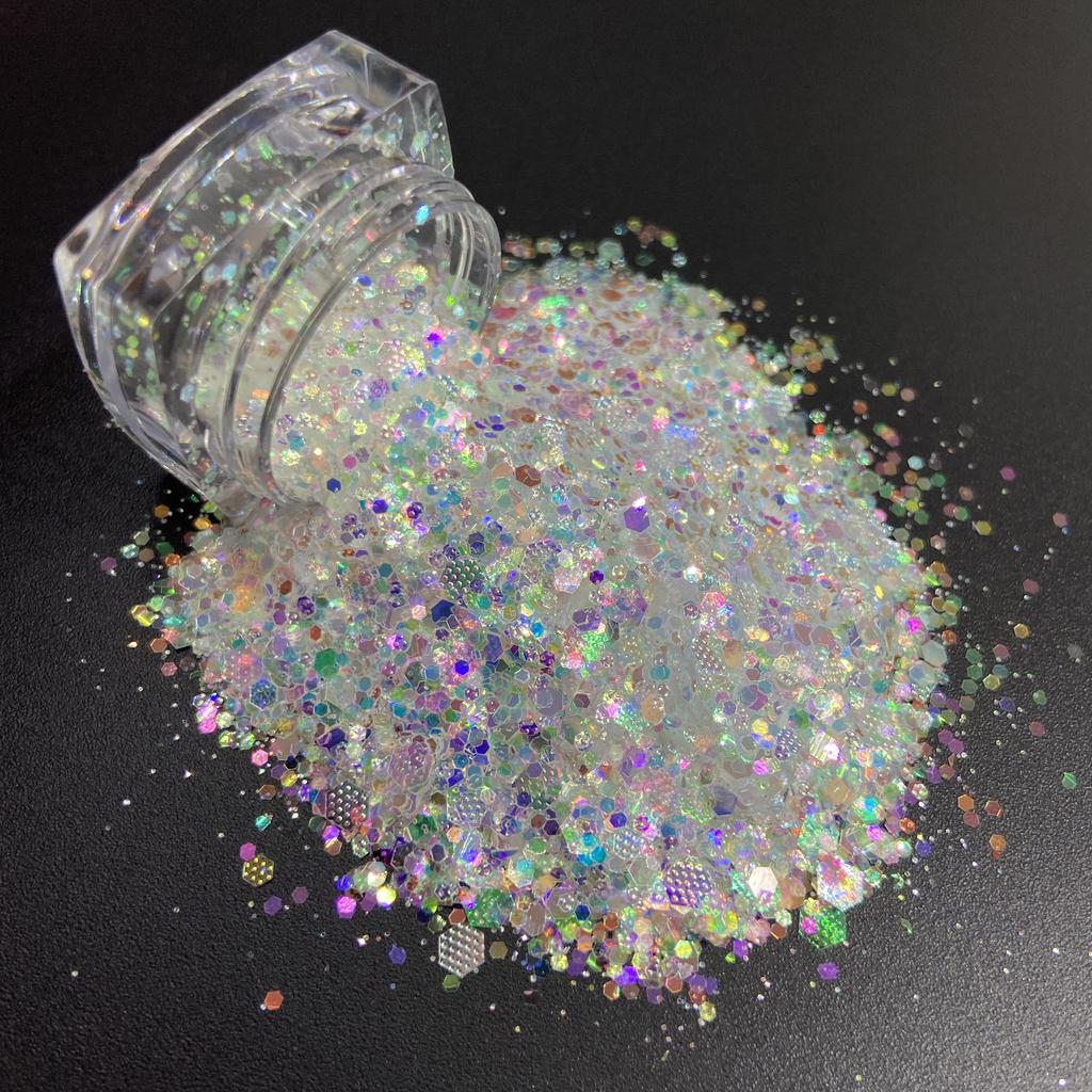 Crystal rainbow Chunky Glitter Bulk Mix Nail Art Tumbler Crafts Glitters for Christmas Decorations