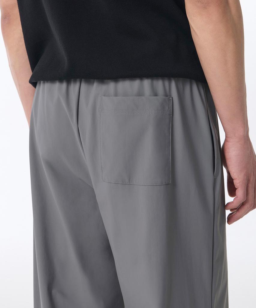 MUSINSA STANDARD Cooling Deep Tuck Wide Elastic Waist Pants [Medium Gray]