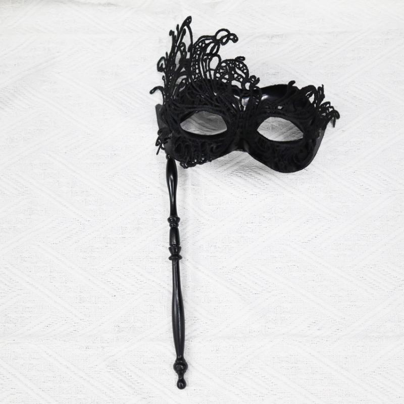 Handheld Lace Half Face Mask Carnival Party Masquerade Mystery Mask