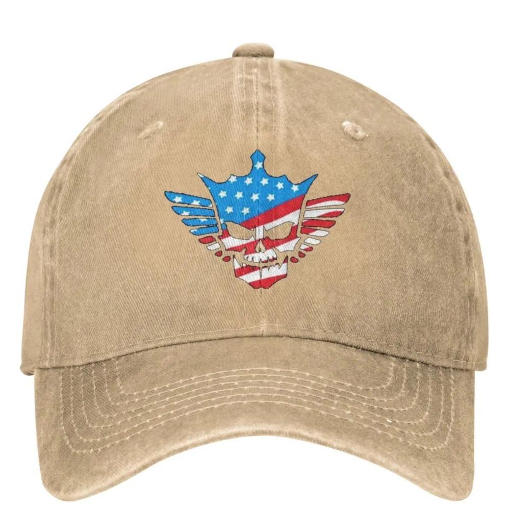Cody Rhodes Totenkopf Lässige Baseballkappe Frühling Wrestling Sport Trucker-Mütze Wander-Angelkappe Unisex Erwachsene y2k Coole Baseballkappen