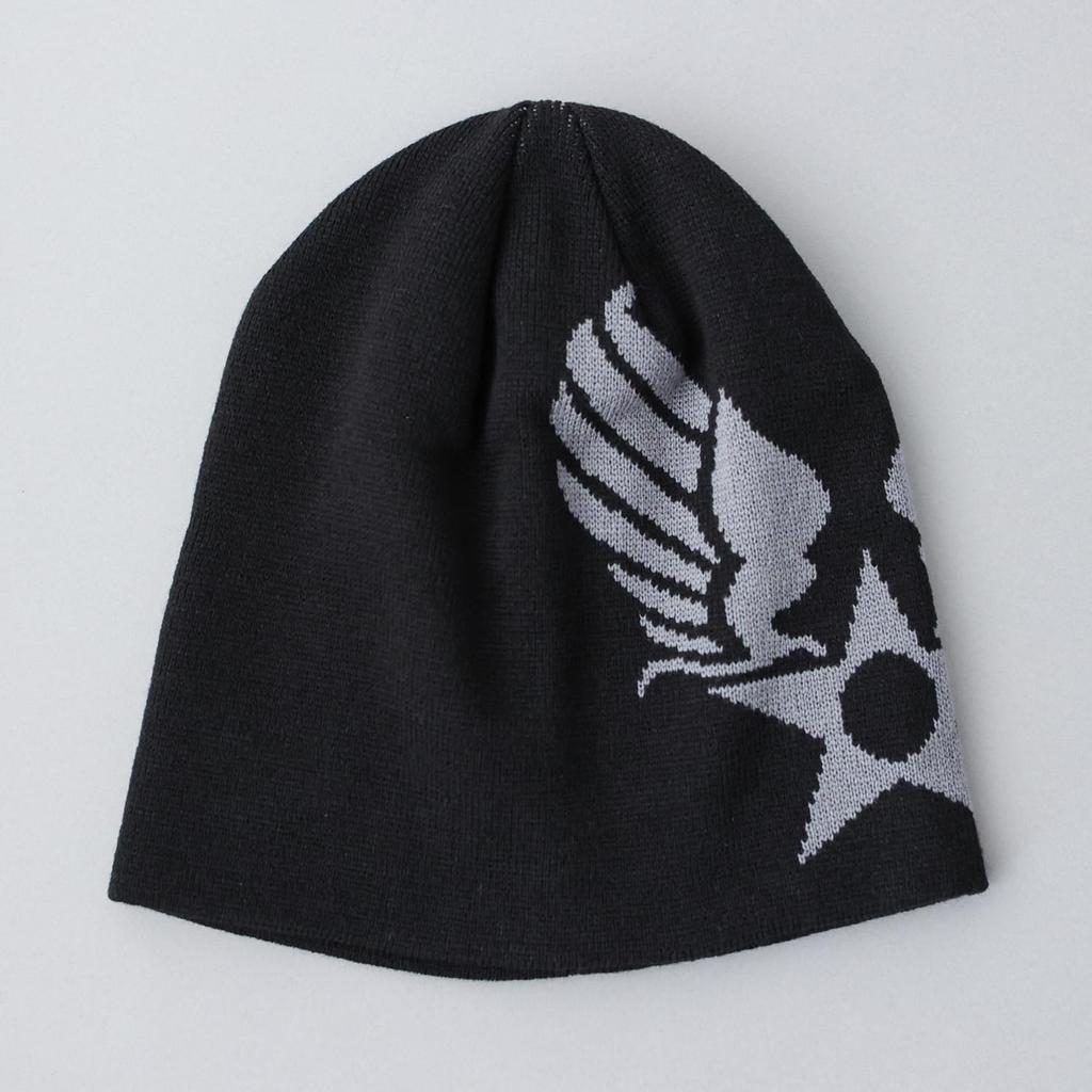 AVIREX LOGO Single Knit Watch Single USAF Black Beanie, Cap, Men's, Short, Autumn/Winter, Golf, Black, Cap, Knit, Watch,