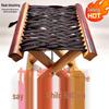 Thickened Wood Portable Folding Stool for Outdoor/Night Market/Fishing