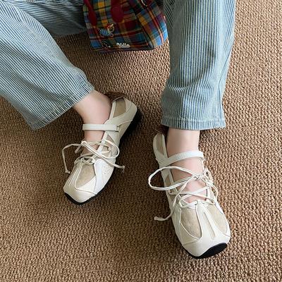 Fashion Casual Black Retro Square Head Shallow Mouth Flat Sole Shoes Women's 2025 New Summer Ballet Mary Jane Shoes