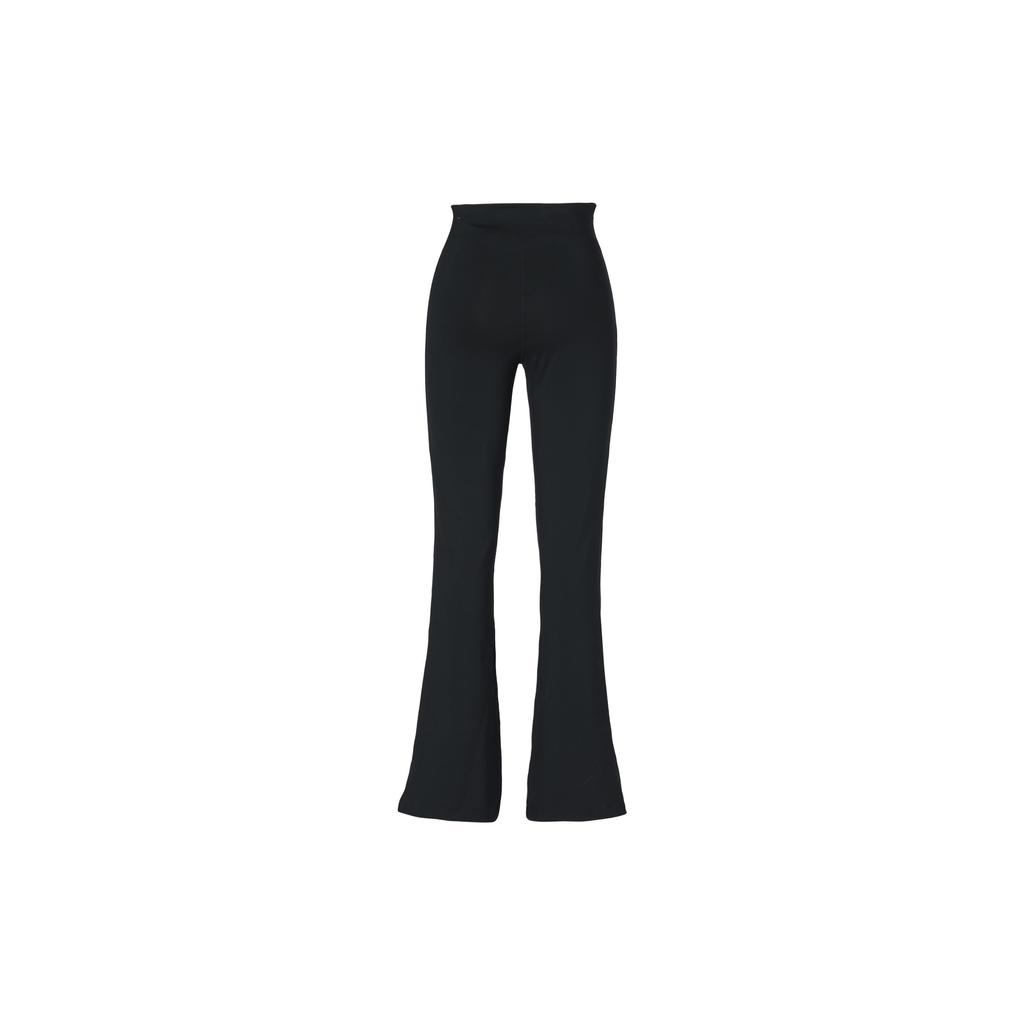 Nike Solid Color Logo Embroidered Flared Pants Slim Fit Casual Pants Women Bottoms Black DQ6617-010