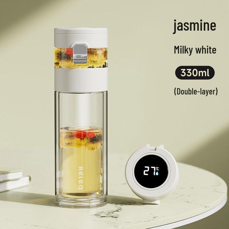 RELEA Tea-Water Separation Double-Layer Glass Bottle