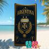 Beach Towel with Argentina Football Pattern - soft,absorbent,machine washable Lightweight&Modern,swimming,Travel Essentials