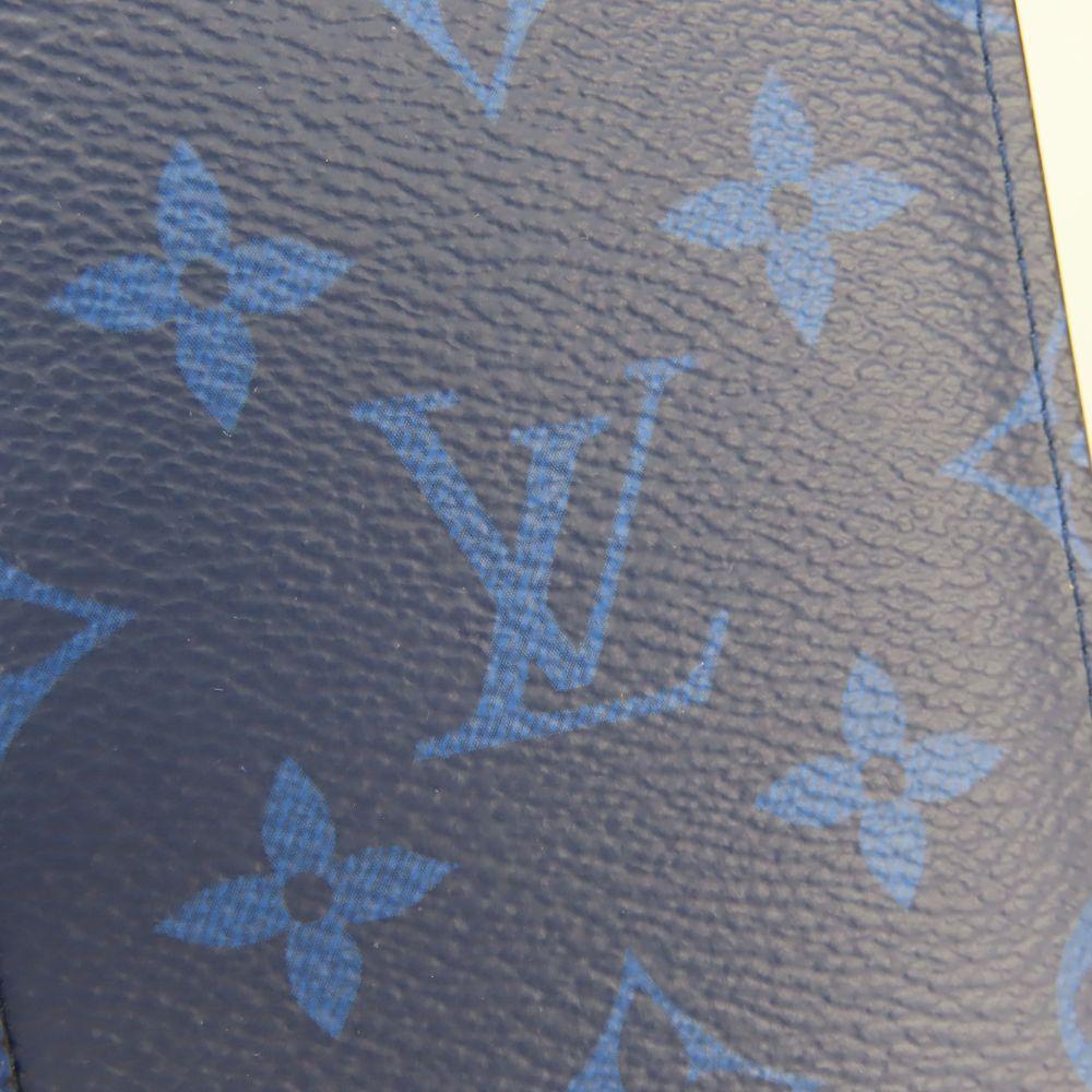 Used LOUIS VUITTON Purse Portefeuille Blaza M30297 Taigalama Taiga/Monogram cobalt Blue Bifold Wallet