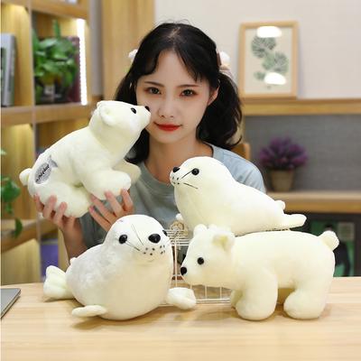 24/28cm Niedliche Meereswelt Tiere Weißer Seelöwe Robben Plüschtier Niedlicher Cartoon Eisbär Panda Kuscheltier Für Kinder Kinder Mädchen