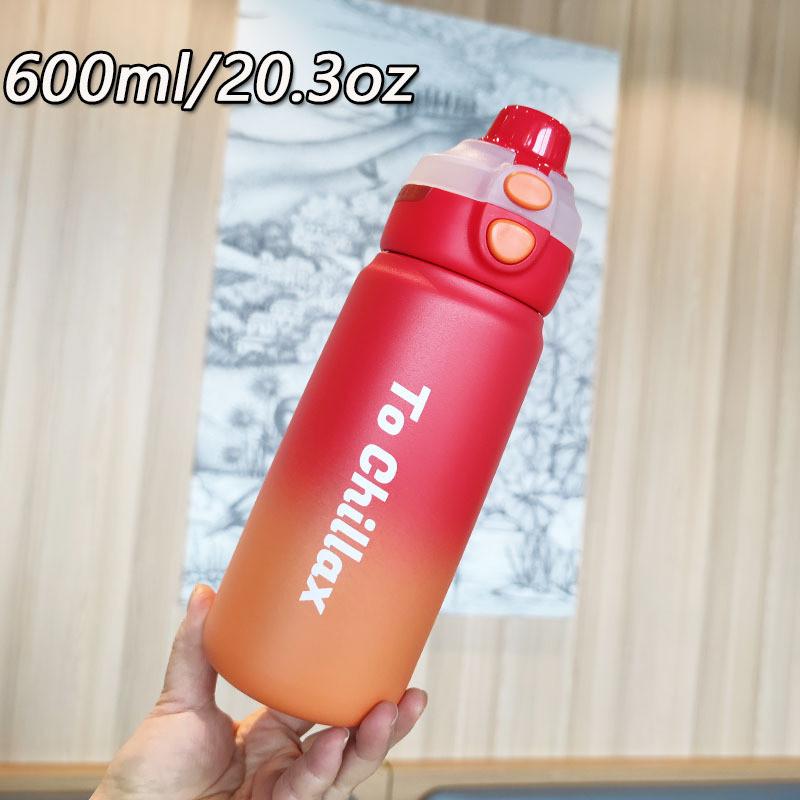 

Portable 304 Stainless Steel Insulated Travel Mug With Flip Lid For Outdoor Sports And Home Use Red Yellow