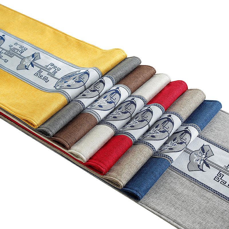 Table Flag Jiangnan Spring View Zen Dining Table Cloth Tea Table Fabric Long Coffee Table Tablecloth Tea Table Mat