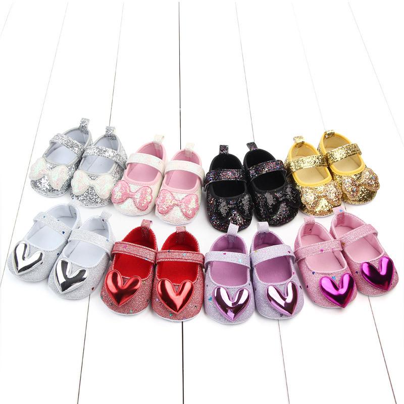 Shiny Baby Princess Shoes Baby Shoes Soft-soled Non-slip Single Shoes 0-1 Year Old Spring and Autumn