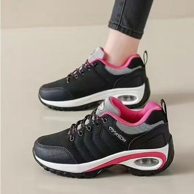 2025 Autumn New Air Cushion Shoes Air Cushion Running Shoes Women's Height Increase Soft Sole Shock Absorption Sports Versatile Platform Casual Shoes