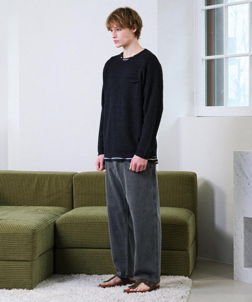 HELEMENT Cozy Rib Pocket Knit (Navy)
