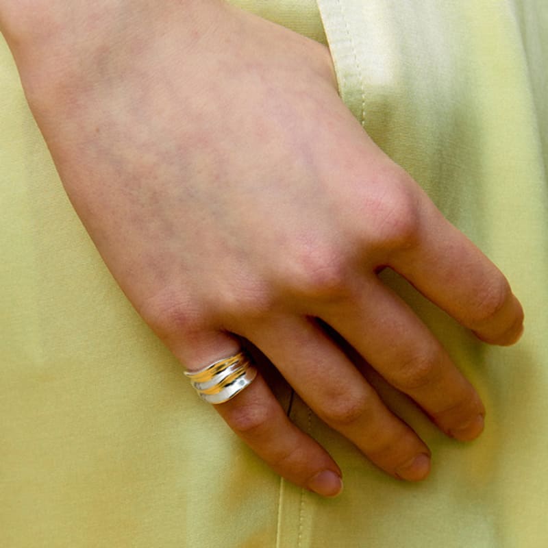 VINTAGE HOLLYWOOD [925 Silver] Swell Flow Pinky Ring_VH2536RI003M