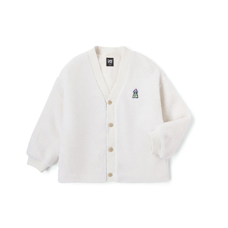 Comfortable Imitation Lamb Fleece V-Neck Cotton Jacket Women jackets White LWT007346201725A00005