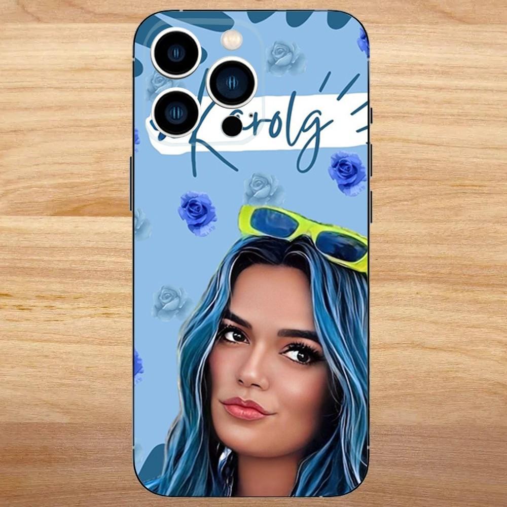 

Karol G Dibujos Animados Phone Case For iPhone 16,15,14,13,12,11,Mini,Pro,SE,MAX White Matte Shockproof Cover iPhone12PROMAX