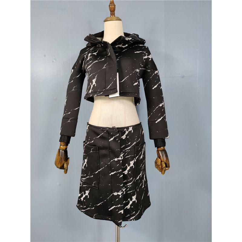 

Экспорт Худи из хлопка Aura Light Space + Костюм с юбкой с высокой талией Дизайн платья на молнии Black (Suit can be Dress) L