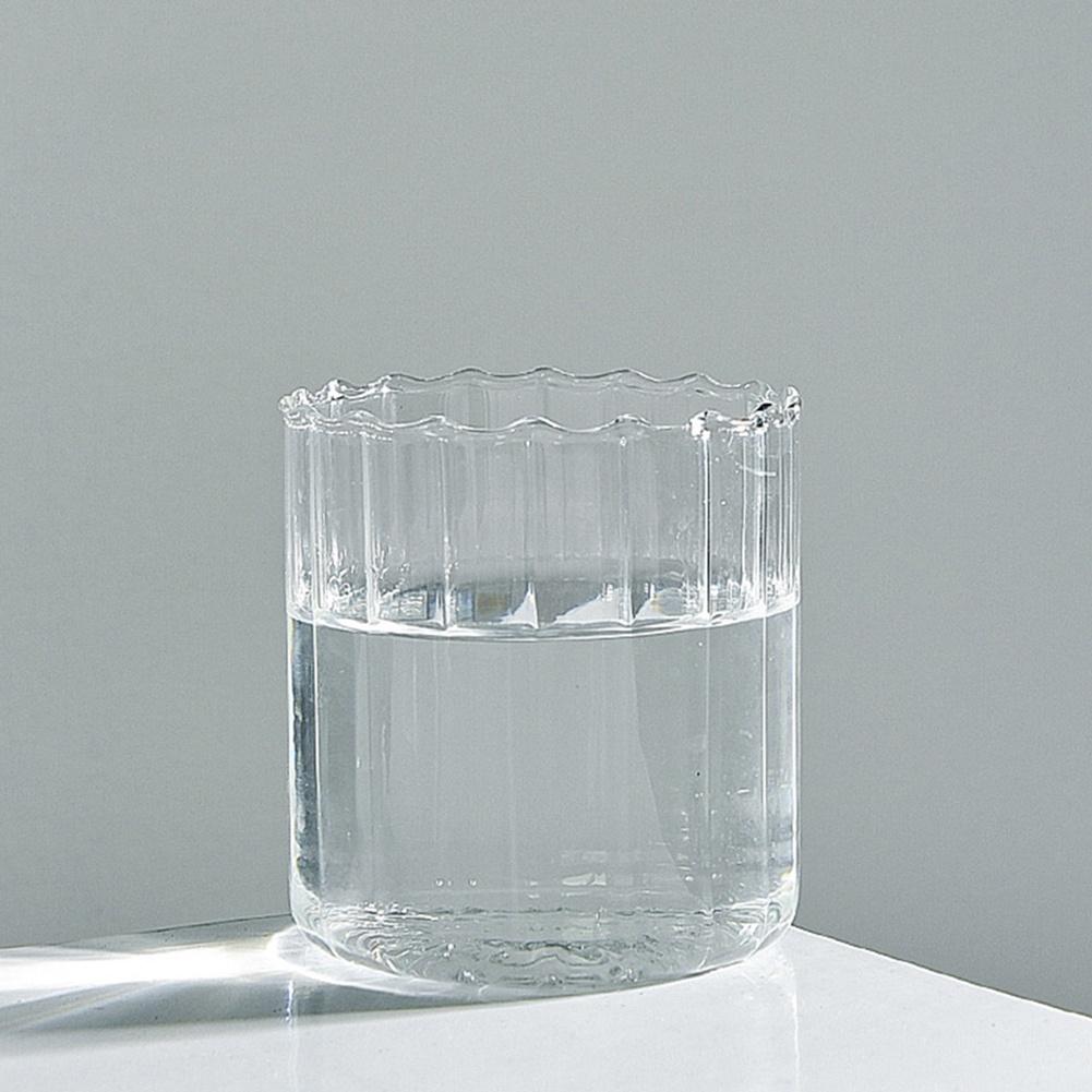 200ml Heat and Cold Resistant Clear Glass Water Cup Girl Heart Juice Drink Coffee Cup Color Glass Handmade Kitchen Drinkware