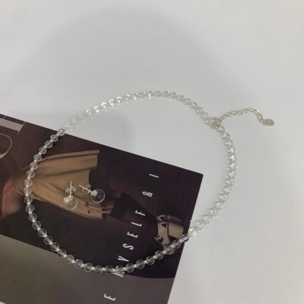 C S In The Room Pani Real CryStal Silver 92.5 Ball neCklaCe One Color