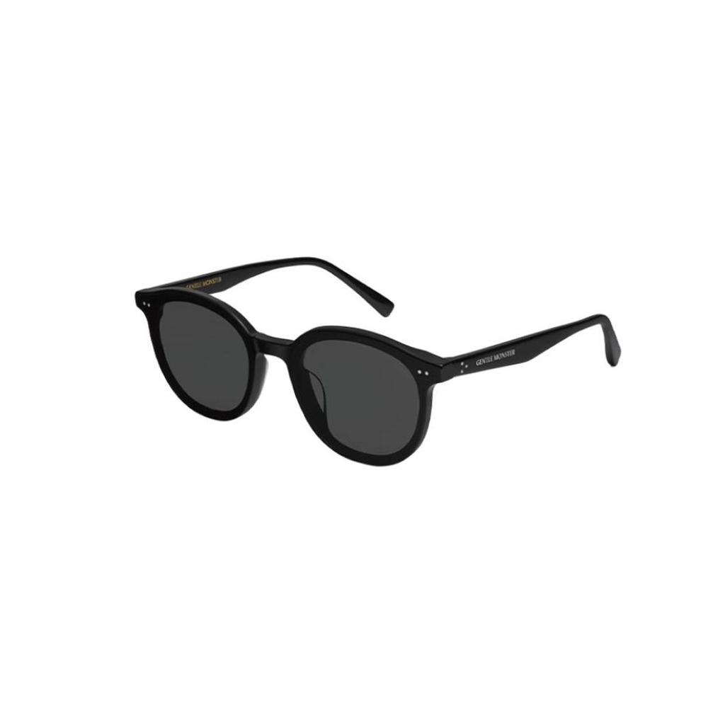 Gentle Monster Logo Engraved Rectangular Sunglasses Unisex sunglasses Black NEWBORN-01