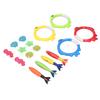 Torpedos Swim Sinking Set Seahorses Fish Rings Underwater Swimming Pool Toy for Children Kids