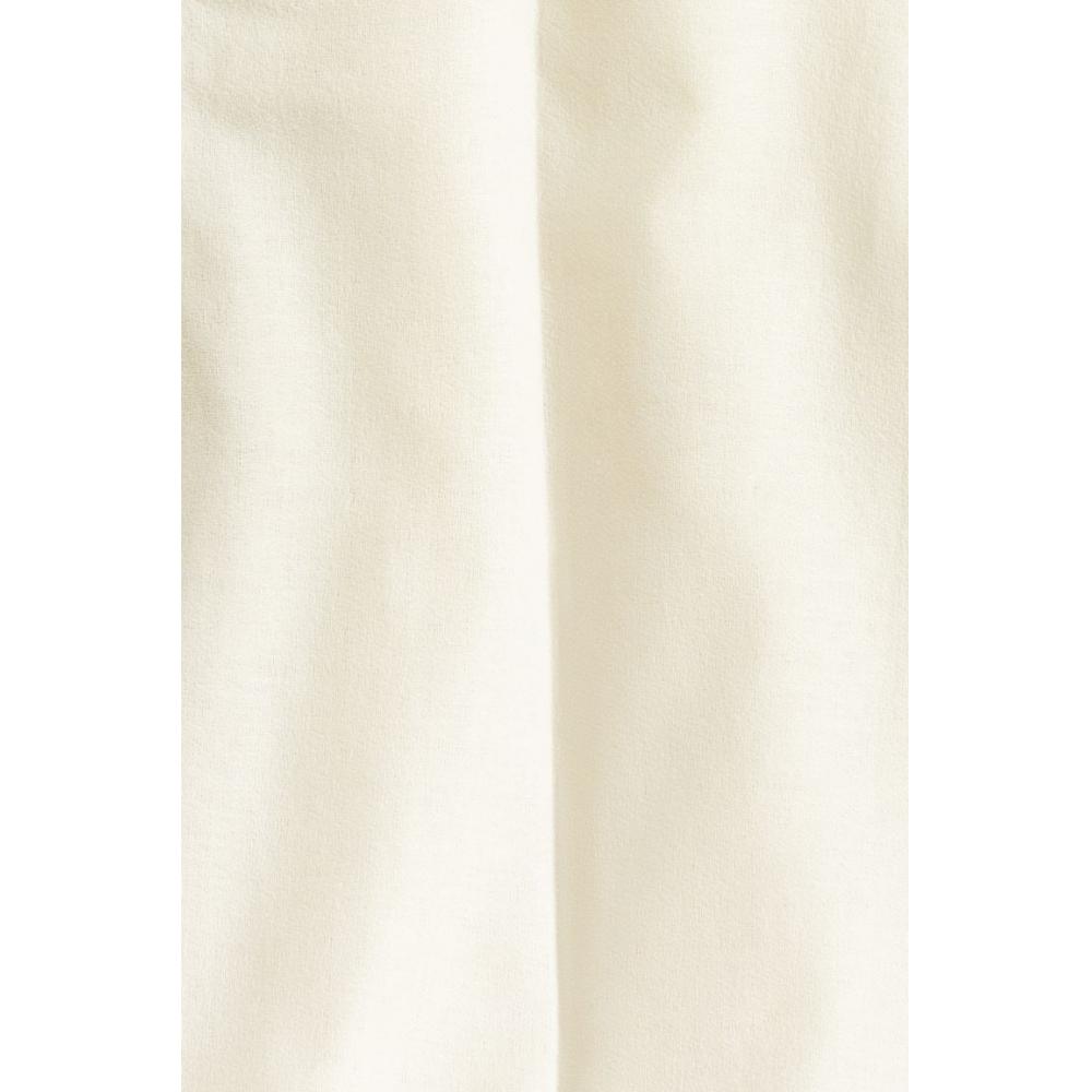 H M Linen Blend Tailored Pants Relaxed Fit creaM