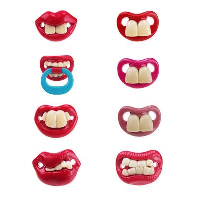 Peuter Baby Baby Kids Fopspenen Grappige tepel Grap Tandjes speen