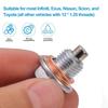 Magnetic Oil Drain Plug M12 X 1.25  Neodymium Magnet Stainless Steel Bolt with Seal Ring Heavy Duty Oil Plug for Toyota Nissan