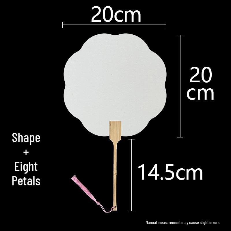 Double-Sided Thickened Raw Xuan Round Fan for DIY Painting and Calligraphy - Ancient Style Hand-Painted Lacquer Fan