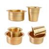 Brass Coffee Cup Dawara/Dabara & Tumbler for Serving Filter Coffee/Tea/Traditional Kumbakonam Dabara Set Matt - 150ml (Set of 6)