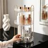 Rotating Makeup Storage Rack Transparent Large Capacity Desktop Cosmetic Storage Box Home Organizer Bathrooms Supplies