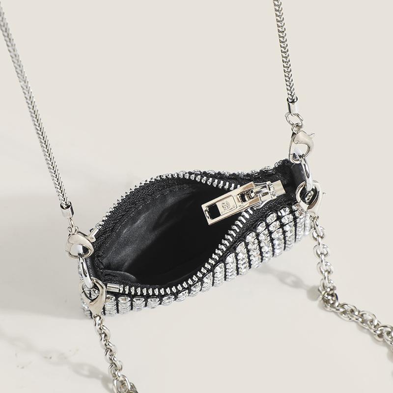 Stylish Rhindiamond-filled Bag Mini Shoulder Crossbody Bag Hand Handbag Women's Lipstick Bag
