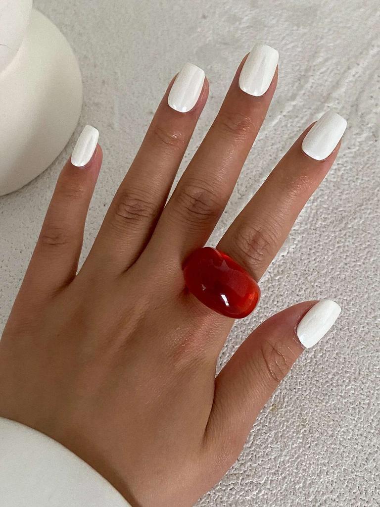 Ingemark Y2K Kpop Colorful Resin Plastic Finger Rings for Women Trend New Fashion Boho Irregular Rings Aesthetic Jewelry Gift
