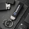 Шкіряний вуглепластиковий брелок для автомобіля зі сплаву цинку для Volvo AWD XC40 XC90 V60 S60 V50 S80 Rdesign V70 T6 S90 V40 S40 V90 S70