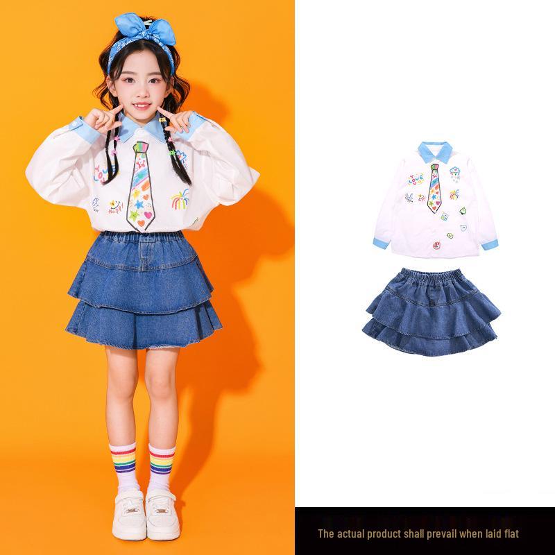 Kinder Cheerleading & Chor Weißes Shirt für Schulveranstaltungen