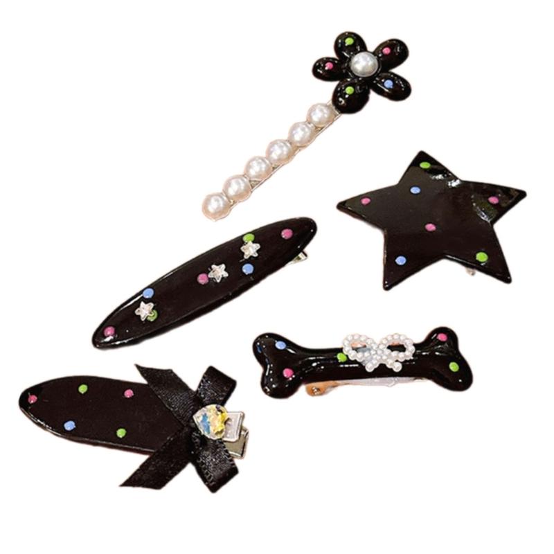 8Pcs Star Hair Clip Slip Resistant Duckbill Barrettes Plastic Hairpin for Women Girls Everyday Hairstyling Accessories