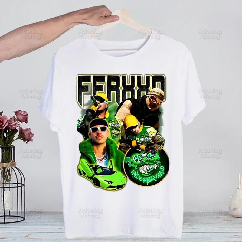 The Ferxxo Feid 90s Rapper Feid Ferxxo Harajuku T-shirts Summer Men Hip Hop Funny Tshirt Streetwear t shirts Short Sleeve Tops