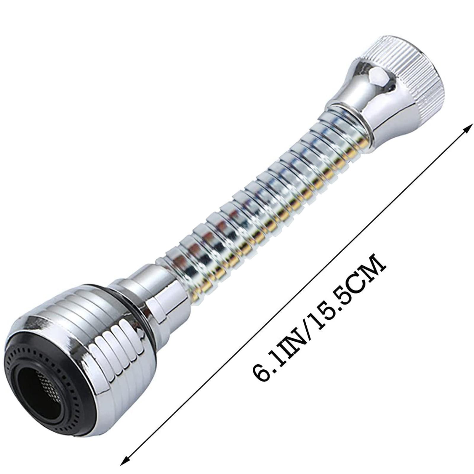 Kitchen Stainless Steel Faucet Sprinkler Water-saving Device Lengthening Rotating Splash Proof Sprinkler Spray Extender Bubbler разноцветный