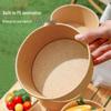 Meliya Disposable Kraft Paper Food Containers with Lids