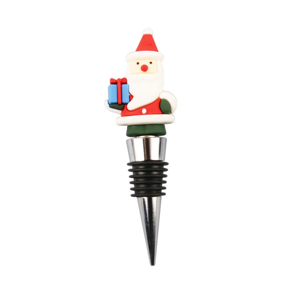 Christmas Wine Stopper  Snowman Bottle Stopper Christmas Decoration Reusable Wine Bottle Cover Gift For Xmas