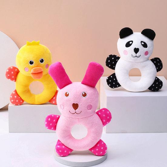 Peluche per animali domestici, cartone animato, coniglio, panda, anatra, giocattolo per la pulizia dei denti, giocattolo di peluche, giocattolo da masticare per cani, cucciolo