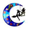 Diy Crystal Epoxy Mold Wall Decor Pendant Jewelry Mold Hanging Pendant Decoration Witch Moon Mirror Silicone Mold