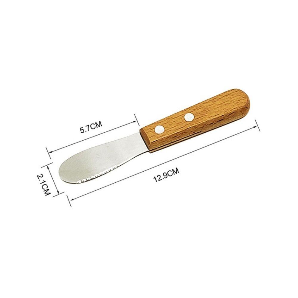 Household Stainless Steel Butter Scraper 8 Inch Rust-proof Cake Icing Spatula Comfortable Grip Jam Spreader Bread