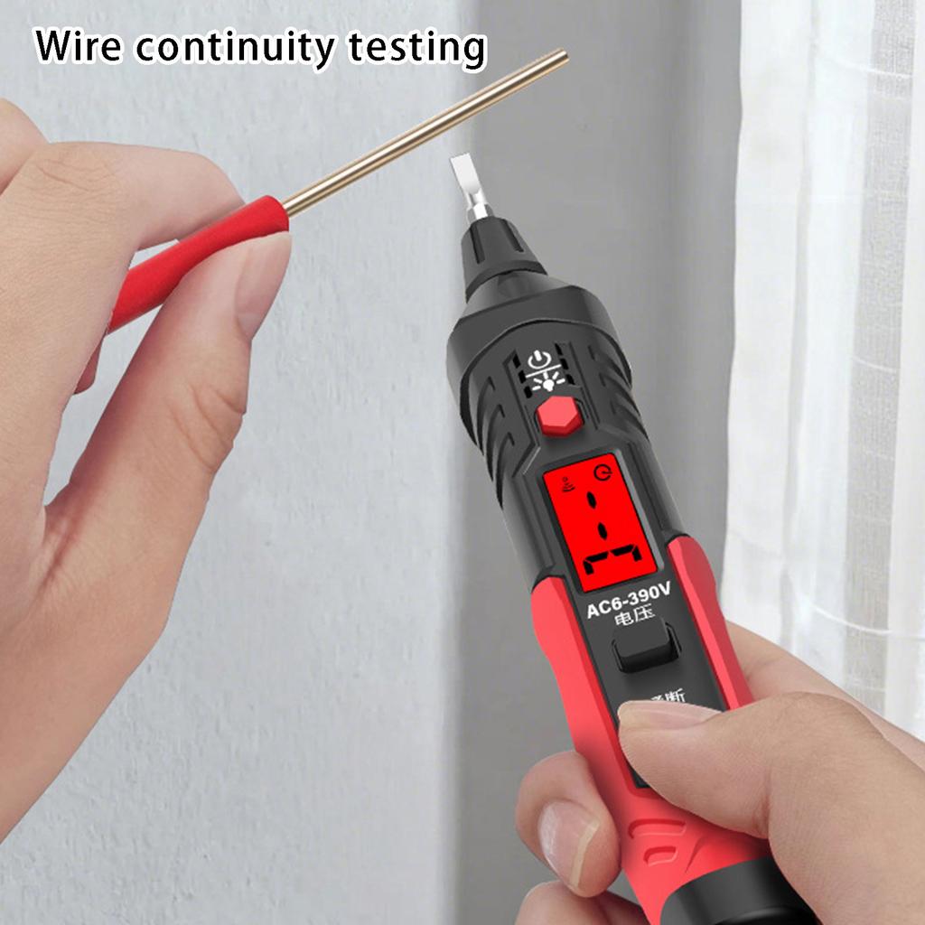 Testerer Pen AC6V-390V Voltage Detectors Meter Voltmeter Buzzers Alarm Not-Contact Tester Breakpoints Finding Tool