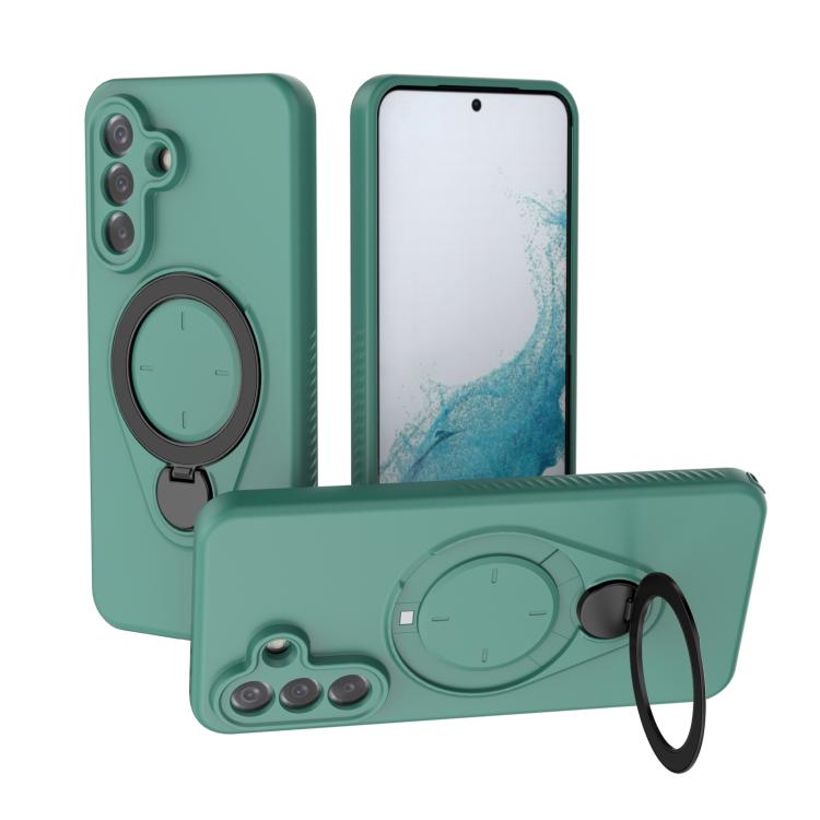 Ring Shield MagSafe TPU Phone Case With 360° Rotating Ring Holder Anti‑Fingerprint For Samsung Galaxy A17 5G