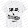 Funny Bride Or Die TShirt Halloween Bachelorette Party Shirt Till Death Do Us Party Tops Bridal Shower Matching Team Bride Tees