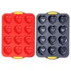 12-Cavity Silicone Cake Mold Food-Grade Pudding Jelly Mold Heart-Shaped Baking Mold  Dessert Making