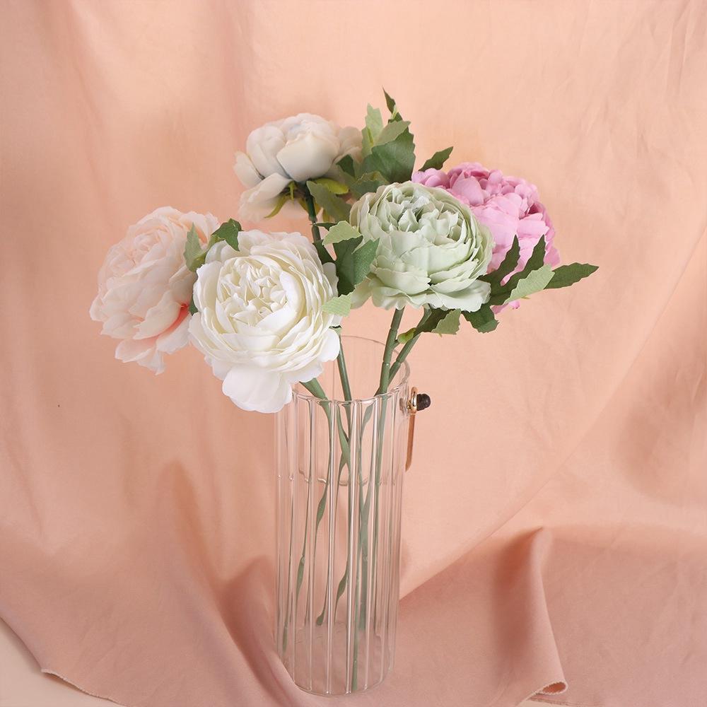 Handmade Artificial Paeonia Flowers Elegant Simulation Peony Bouquet  Living Room Decoration