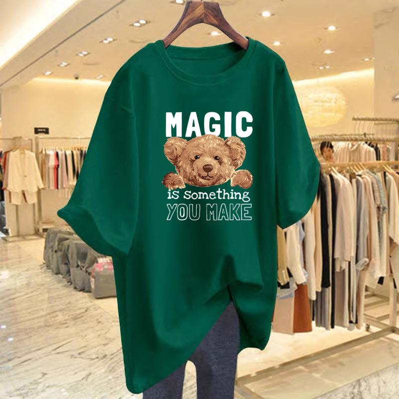 

2025 Large Size Women s Crew Neck Printed Short Sleeve T-Shirt Women s Fat MM Loose and Skinny Versatile Casual Top Summer New XXXL